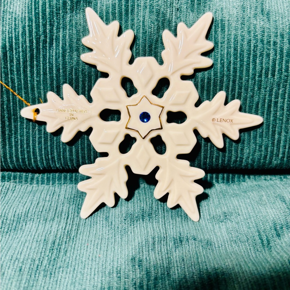 Lenox Cream Snowflake Ornament